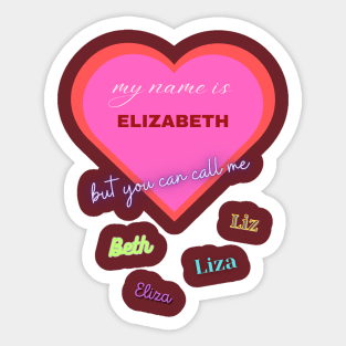 Elizabeth Sticker